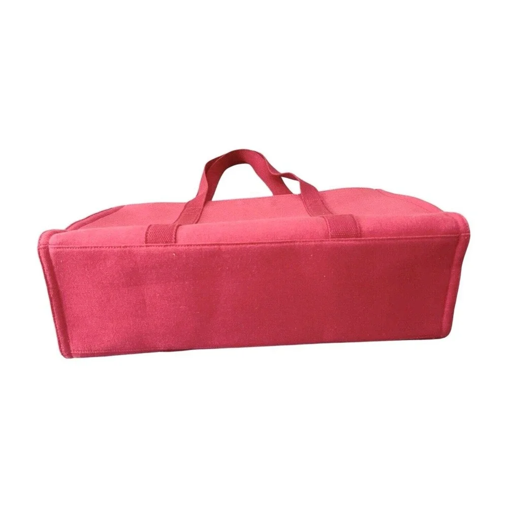 Spartina 449 Tote‎ Bag Womens Pink Excellent Gold Flamingo Embroidered Linen